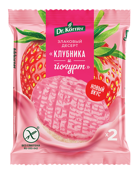 Злаковый десерт «Клубника и Йогурт» рисовый (34 г)