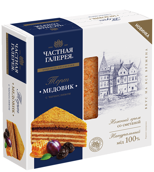 Медовик с черносливом