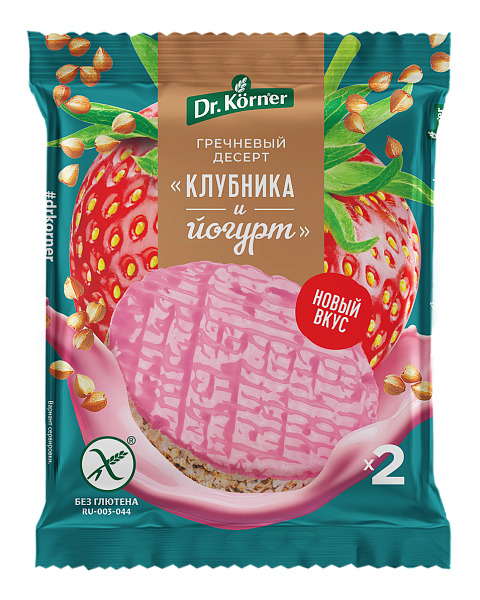 Гречневый десерт «Клубника и Йогурт» (34 г)