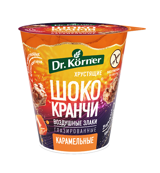 Продукт хрустящий зерновой «Шококранчи» злаковые «Карамельные» глазированные.